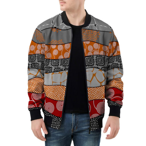 Ethnic African Boho Tribal Art Men's Bomber Jacket