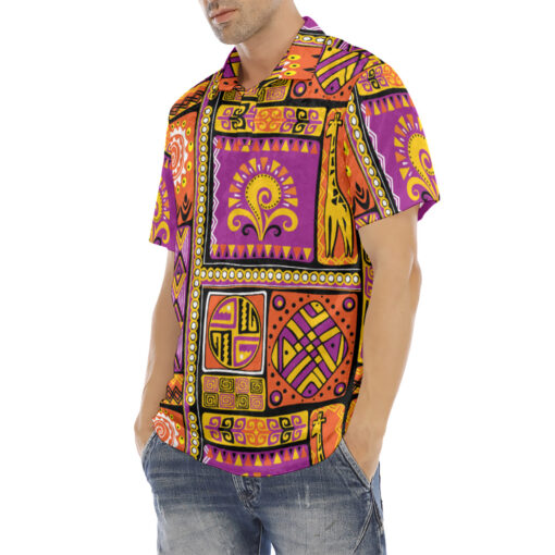 African Ornament Velvet Polo Shirt