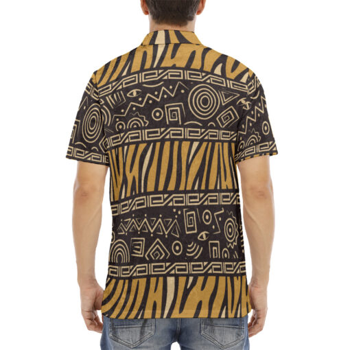 African Style Velvet Polo Shirt - Image 4