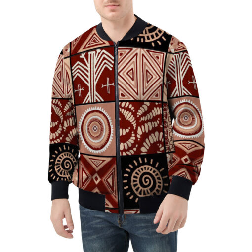 Ethnic Patchwork African Style Men's Bomber Jacket - Image 3