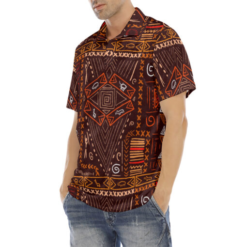 African Art Aboriginal Style Velvet Polo Shirt