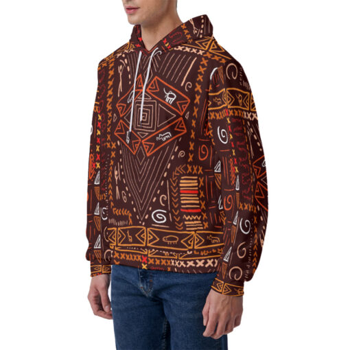 African Art Aboriginal Style Men's Hoodie - Image 2