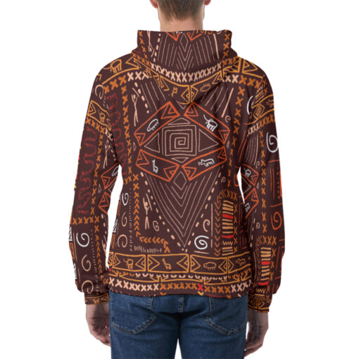 African Art Aboriginal Style Men's Hoodie - Image 4