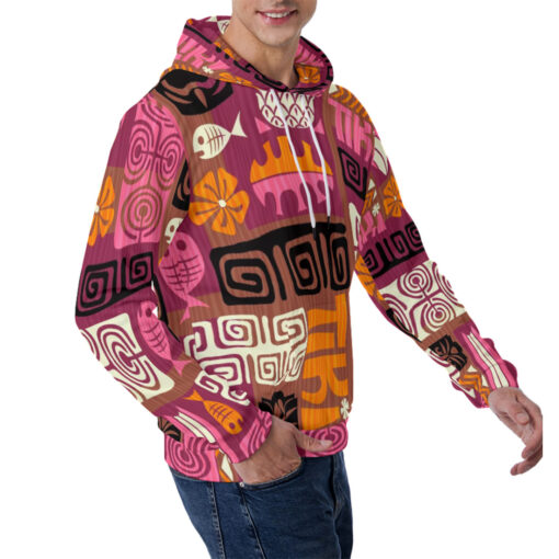 Exotic Tiki Scrapbook Men's Hoodie - Image 3