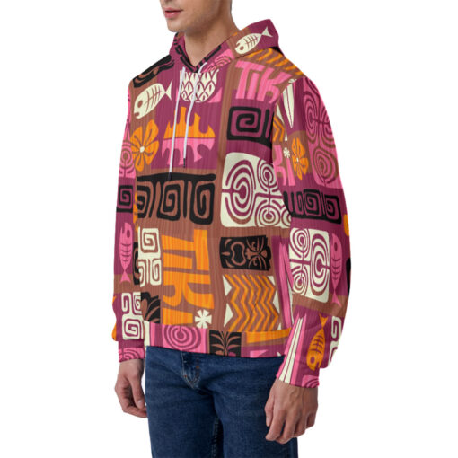 Exotic Tiki Scrapbook Men's Hoodie - Image 2