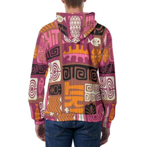 Exotic Tiki Scrapbook Men's Hoodie - Image 4