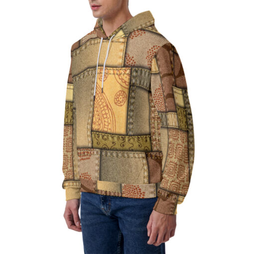 Patchwork Safari Style Men's Hoodie - Image 2