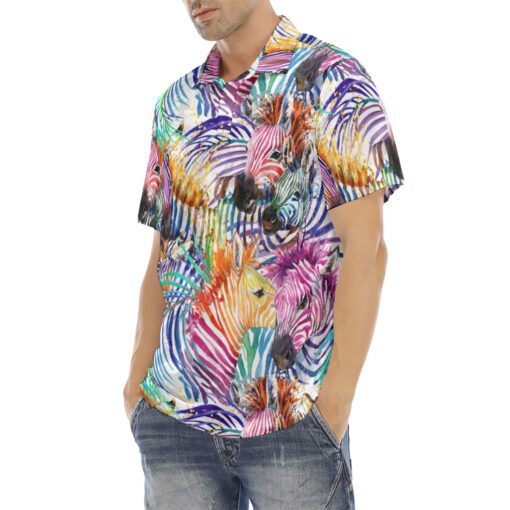 Watercolor Zebra Safari Velvet Polo Shirt