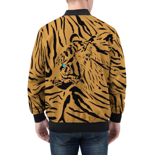 Tiger Art Background Men's Bomber Jacket - Image 2