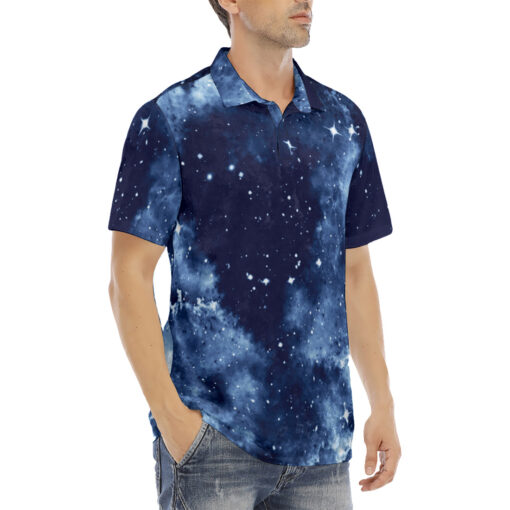 Space Milky Way Galaxy Stars Men's Polo Shirt - Image 3