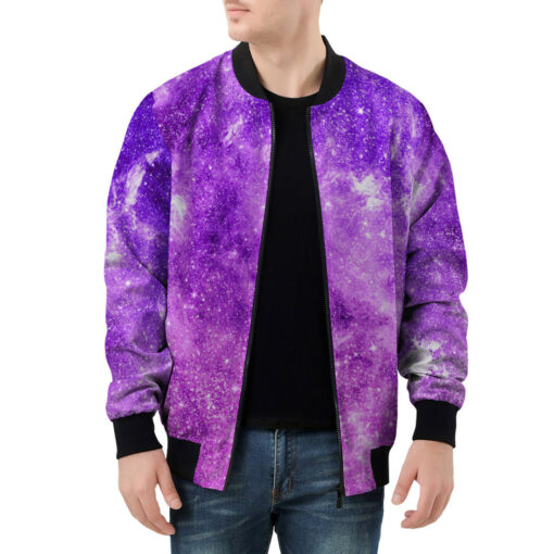 Deep Neon Space Men's Bomber Jacket