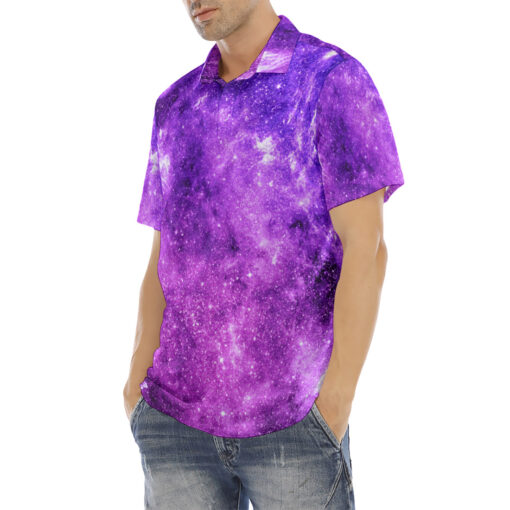 Deep Neon Space Men's Polo Shirt