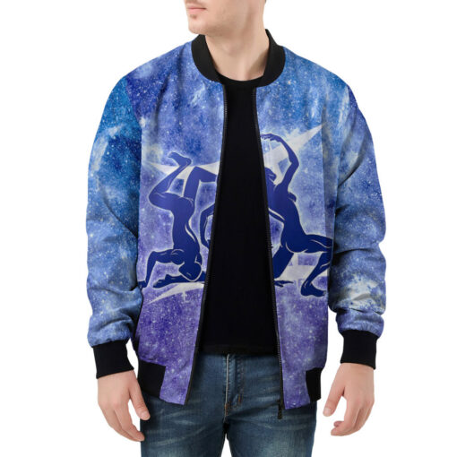 Gemini Astrological Zodiac Sign Men's Bomber Jacket