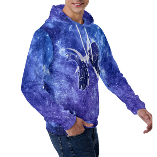 Pisces Astrological Zodiac Sign Men's Hoodie - Image 3