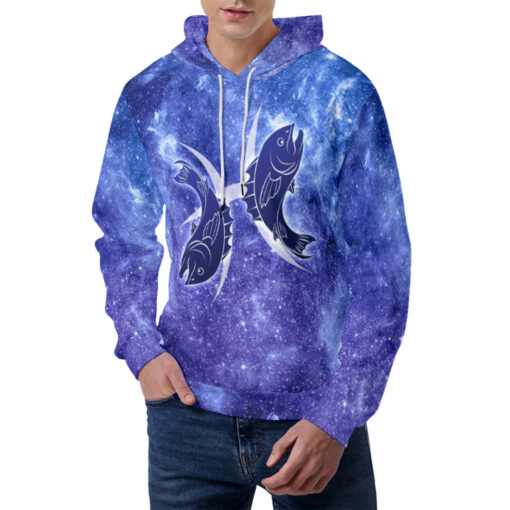 Pisces Astrological Zodiac Sign Men's Hoodie