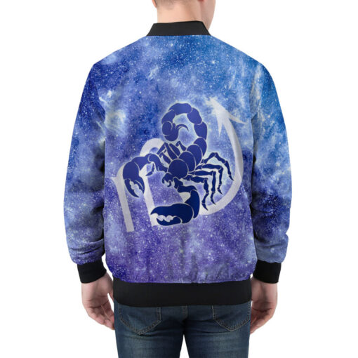 Scorpio Astrological Zodiac Sign Men's Bomber Jacket - Image 2