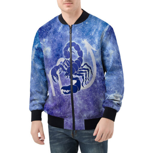 Scorpio Astrological Zodiac Sign Men's Bomber Jacket - Image 3