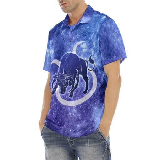 Taurus Astrological Zodiac Velvet Polo Shirt