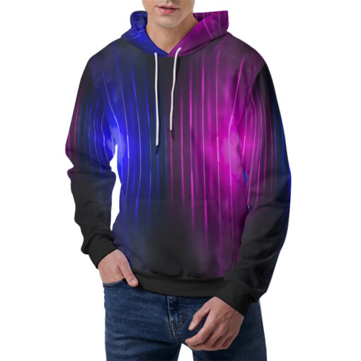 Blue Pink Smoke Neon Light Men's Hoodie