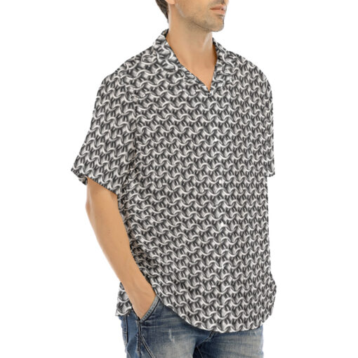 Chain Mail Print Hawaiian Shirt - Image 2