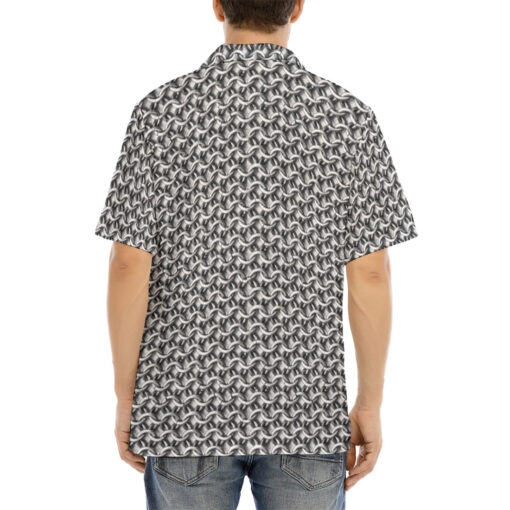 Chain Mail Print Hawaiian Shirt - Image 4