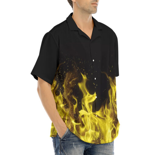 Yellow Fire Hawaiian Shirt - Image 2