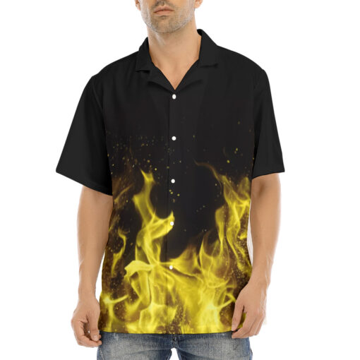 Yellow Fire Hawaiian Shirt