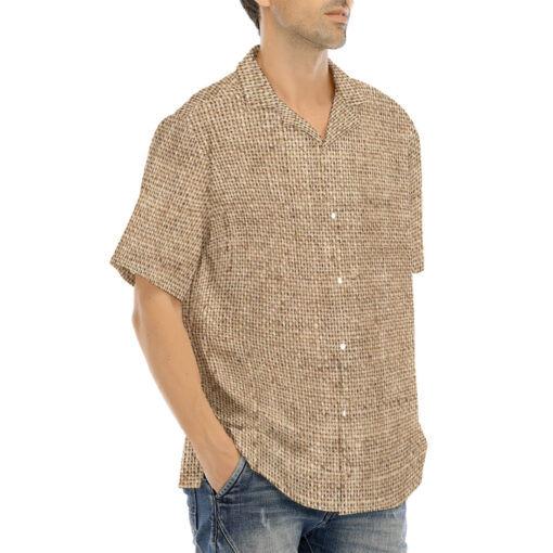 Sackcloth Texture Hawaiian Shirt - Image 2