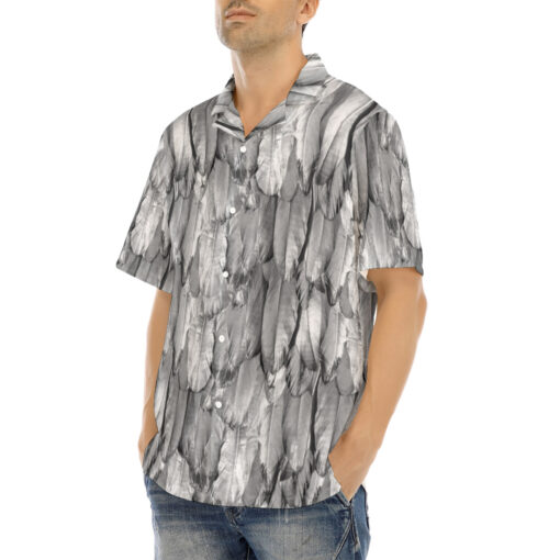 White Raven Plumage Hawaiian Shirt - Image 3