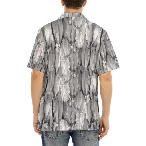 White Raven Plumage Hawaiian Shirt - Image 4