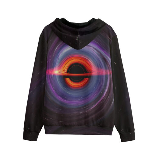 Singularity Collapsar Black Hole Men's Zip Up Hoodie - Image 2