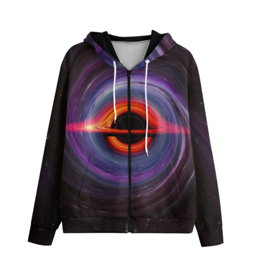 Singularity Collapsar Black Hole Men's Zip Up Hoodie