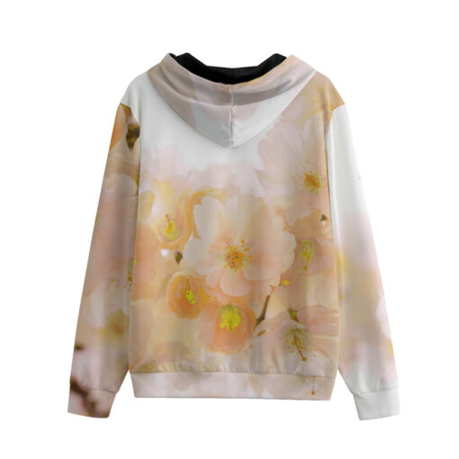 Yellow Sakura Flowers Men's Zip Up Hoodie - Image 2