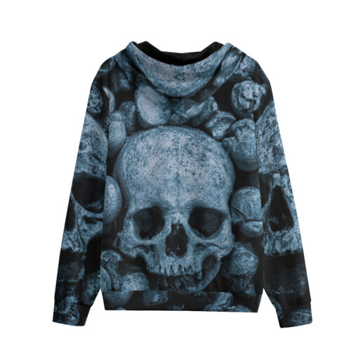 Skulls Art Men's Zip Up Hoodie - Image 2