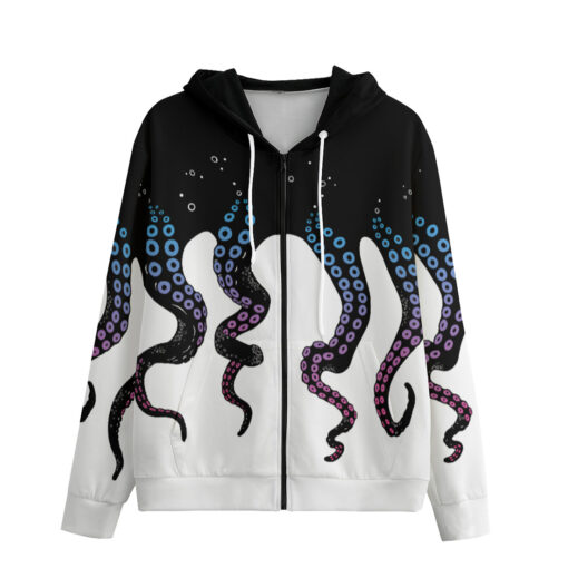 Tentacles Art Men's Zip Up Hoodie