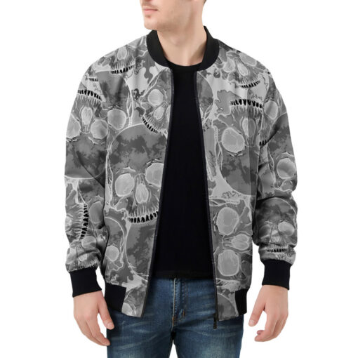 Inverted Skulls Camouflage Men's Bomber Jacket