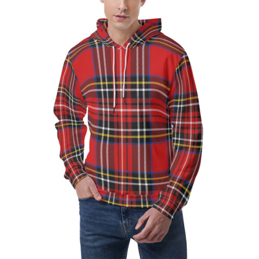 Classic Red Tartan Men's Hoodie