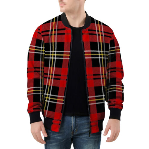 Classic Red Tartan Men's Bomber Jacket