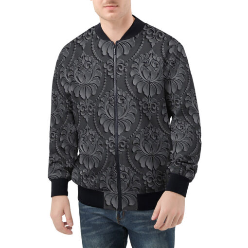 Damask Luxury Texture Men's Bomber Jacket - Image 3