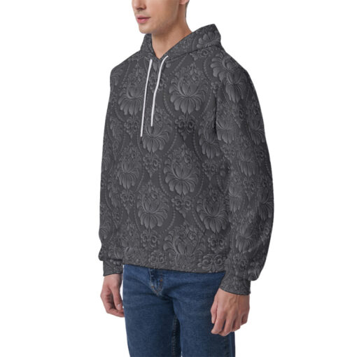 Damask Luxury Texture Men's Hoodie - Image 3