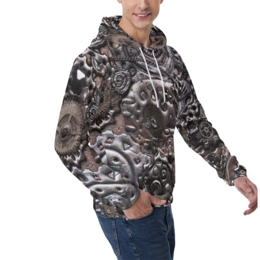 Steampunk Gears Men's Hoodie - Image 2