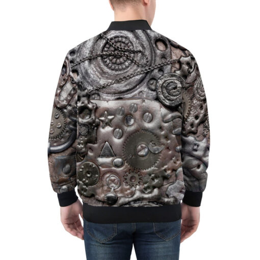 Steampunk Gears Men's Bomber Jacket - Image 2