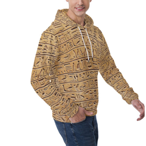 Egyptian Hieroglyphs Stone Men's Hoodie - Image 2