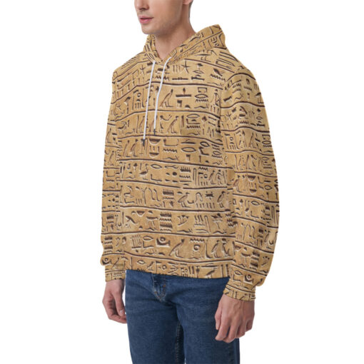 Egyptian Hieroglyphs Stone Men's Hoodie - Image 3