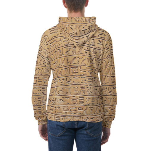 Egyptian Hieroglyphs Stone Men's Hoodie - Image 4