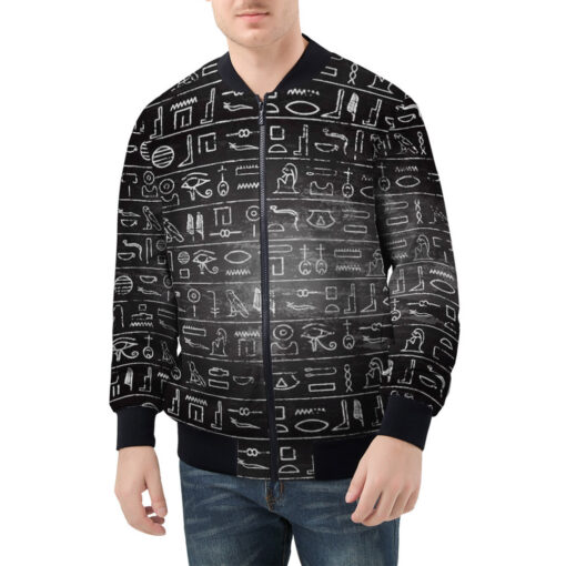 Egyptian Hieroglyphs Men's Bomber Jacket - Image 3