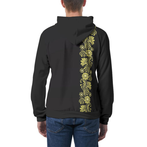 Floral Border Men's Hoodie - Image 4