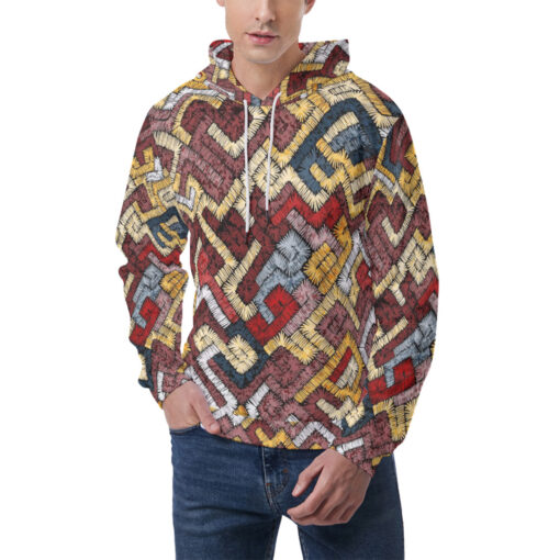 Ethnic Tribal Motifs Bohemian Men's Hoodie