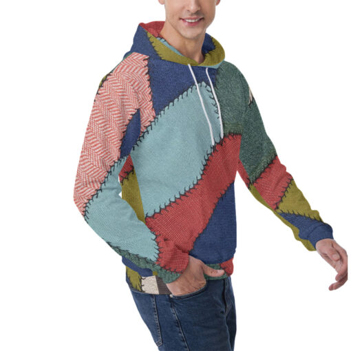 Patchwork Men's Hoodie - Image 2