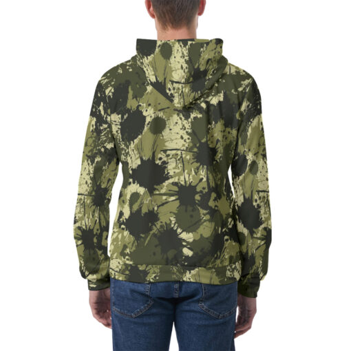 Ink Paint Splashes Camouflage Men's Hoodie - Image 4